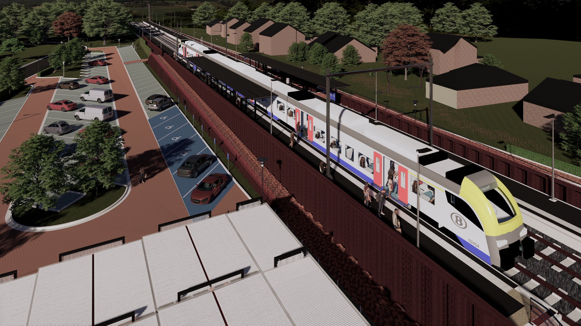 Abords de la gare.